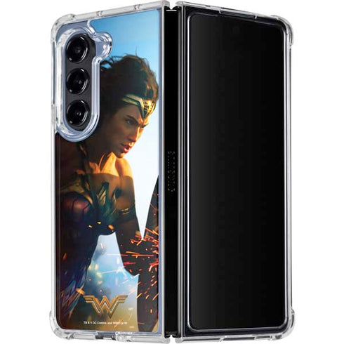 DC Comics Wonder Woman Action Pose Poster Galaxy Z Fold5 5G Clear Case