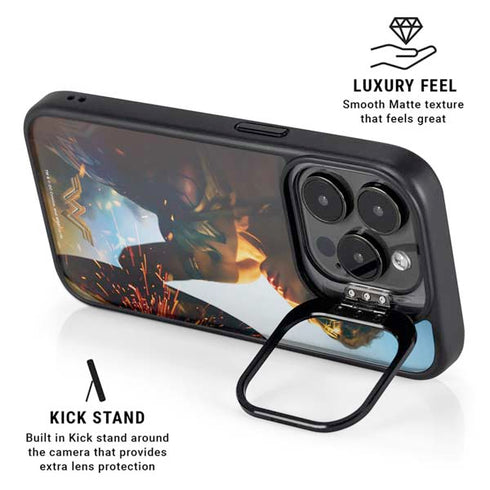 DC Comics Wonder Woman Action Pose Poster iPhone 15 Pro Kickstand Case