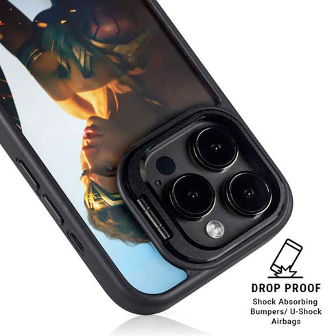 DC Comics Wonder Woman Action Pose Poster iPhone 15 Pro Kickstand Case
