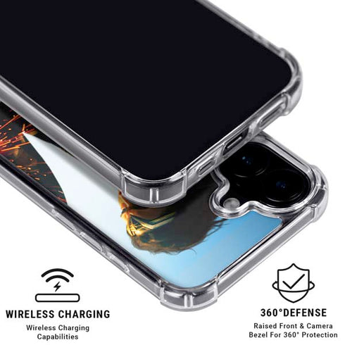 DC Comics Wonder Woman Action Pose Poster iPhone 16 Plus Clear Case