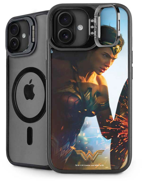 DC Comics Wonder Woman Action Pose Poster iPhone 16 Plus Kickstand Case