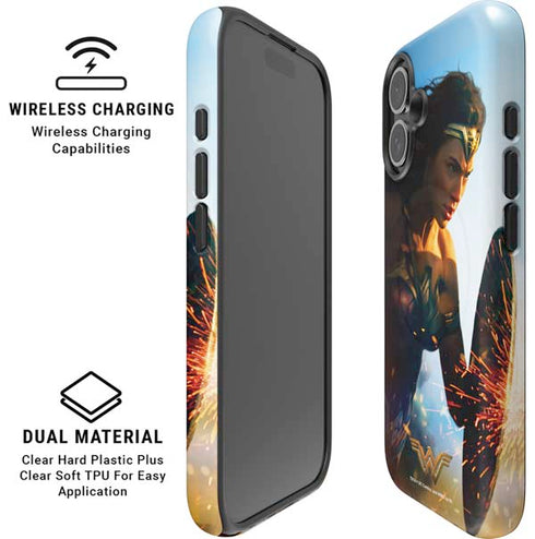 DC Comics Wonder Woman Action Pose Poster iPhone 16 Plus Magsafe Impact Case