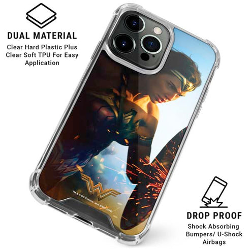 DC Comics Wonder Woman Action Pose Poster iPhone 16 Pro Clear Case