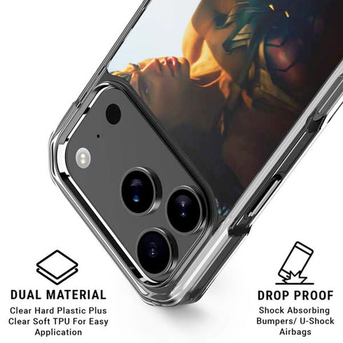 DC Comics Wonder Woman Action Pose Poster iPhone 18 Pro Clear Case