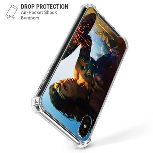 DC Comics Wonder Woman Action Pose Poster iPhone X/XS Clear Case