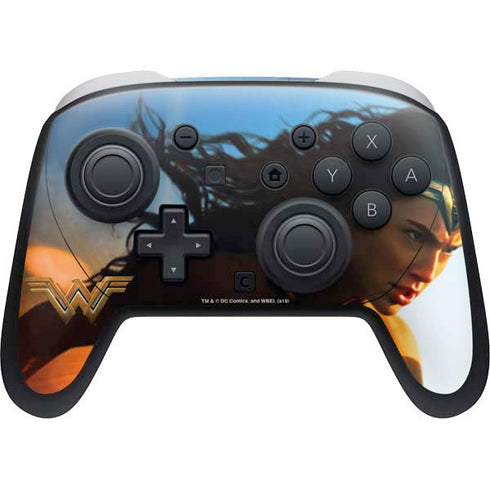 DC Comics Wonder Woman Action Pose Poster Nintendo Switch 2 (2025) Pro Controller Skin