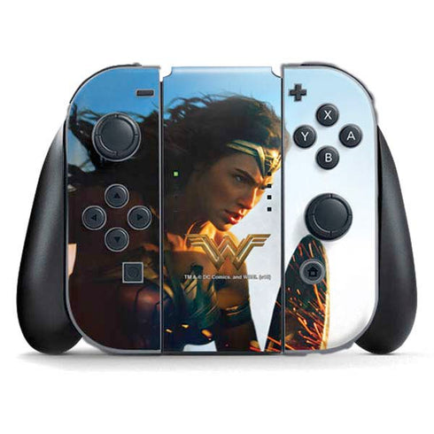 DC Comics Wonder Woman Action Pose Poster Nintendo Switch (2017-2021) Joy-Con Controller Skin