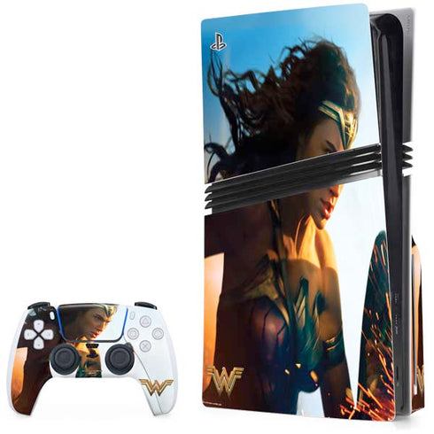 DC Comics Wonder Woman Action Pose Poster PS5 Pro Disk Bundle Skin