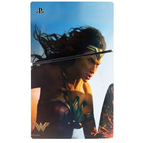DC Comics Wonder Woman Action Pose Poster PS5 Slim Digital Edition Console Skin
