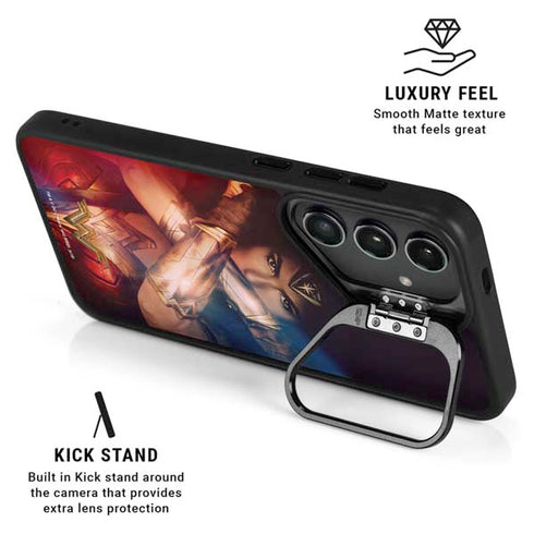 DC Comics Wonder Woman Profile Character Poster Galaxy S25 Kickstand Case