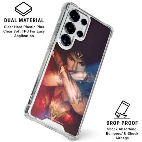 DC Comics Wonder Woman Profile Character Poster Galaxy S26 Ultra Clear Case