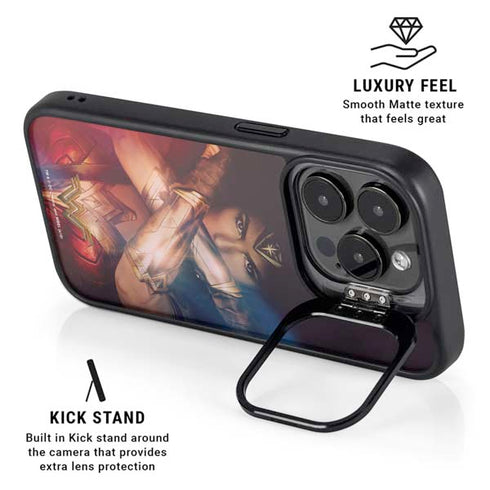 DC Comics Wonder Woman Profile Character Poster iPhone 14 Pro Max Kickstand Case