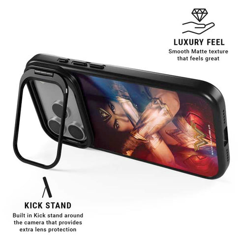 DC Comics Wonder Woman Profile Character Poster iPhone 17 Pro Max Kickstand Case