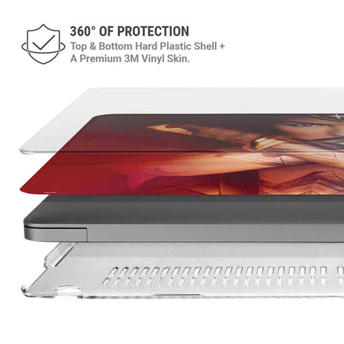 DC Comics Wonder Woman Profile Character Poster MacBook Pro 14in (2021-24) Case plus Skin