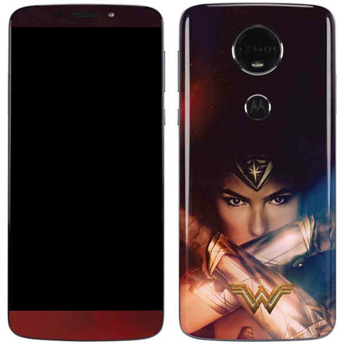 DC Comics Wonder Woman Profile Character Poster Moto E5 Plus Skin