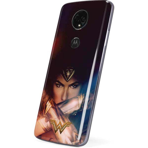 DC Comics Wonder Woman Profile Character Poster Moto E5 Plus Skin
