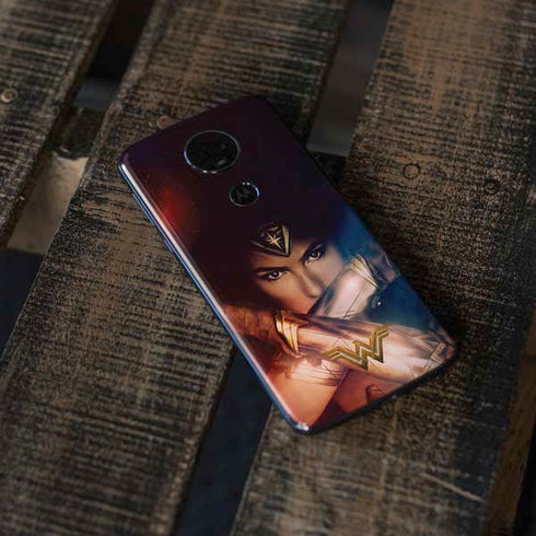 DC Comics Wonder Woman Profile Character Poster Moto E5 Plus Skin