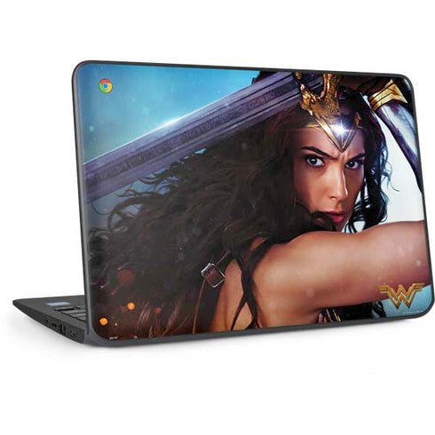 DC Comics Wonder Woman Battle Ready Poster HP Chromebook Skin