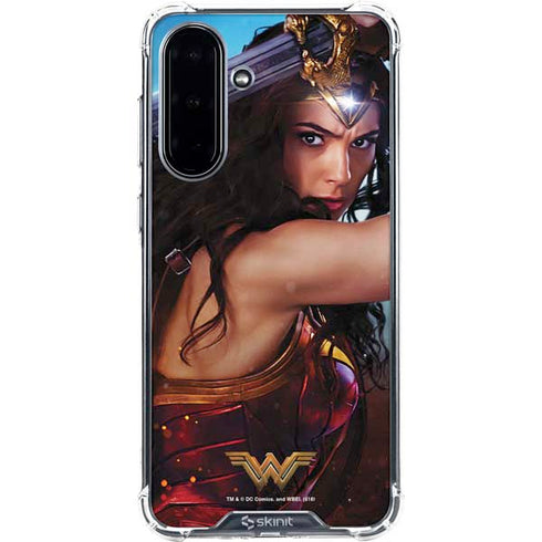 DC Comics Wonder Woman Battle Ready Poster Galaxy A36 5G Clear Case