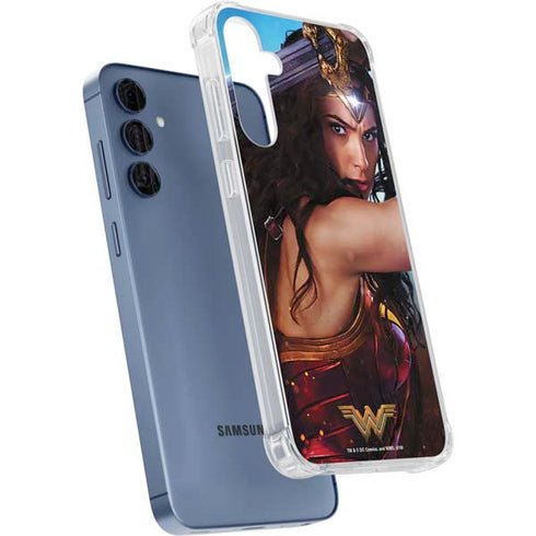 DC Comics Wonder Woman Battle Ready Poster Galaxy A55 5G Clear Case