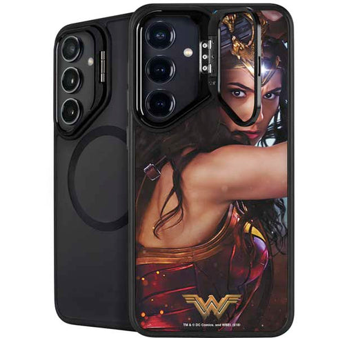 DC Comics Wonder Woman Battle Ready Poster Galaxy S25 Kickstand Case