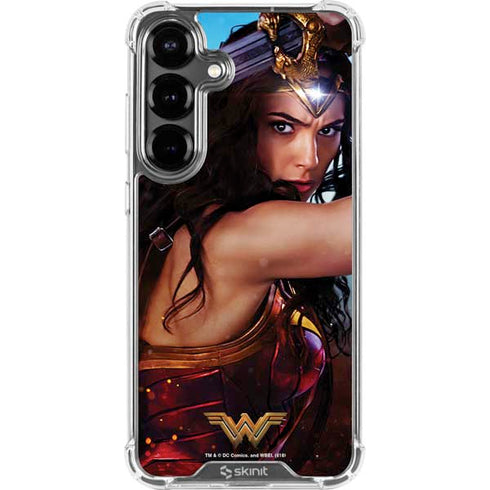 DC Comics Wonder Woman Battle Ready Poster Galaxy S26 Clear Case