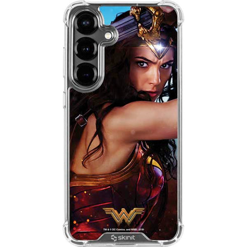 DC Comics Wonder Woman Battle Ready Poster Galaxy S26 Plus Clear Case