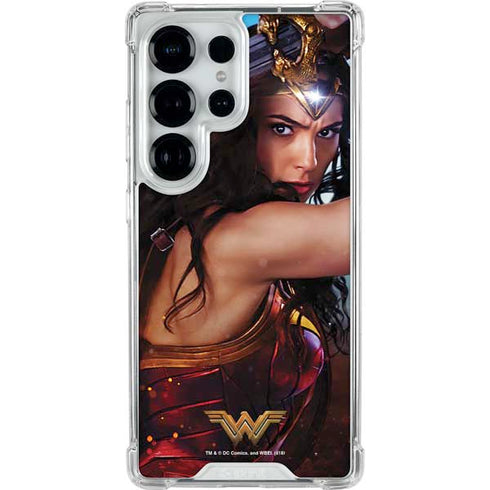 DC Comics Wonder Woman Battle Ready Poster Galaxy S26 Ultra Clear Case