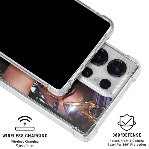 DC Comics Wonder Woman Battle Ready Poster Galaxy S26 Ultra Clear Case