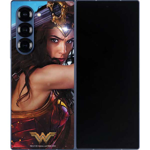 DC Comics Wonder Woman Battle Ready Poster Galaxy Z Fold6 Skin