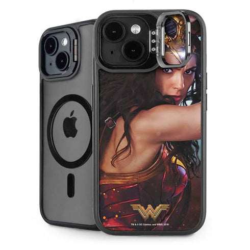 DC Comics Wonder Woman Battle Ready Poster iPhone 15 Plus Kickstand Case