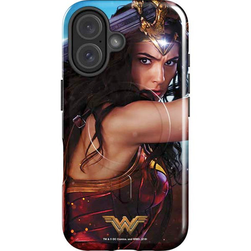 DC Comics Wonder Woman Battle Ready Poster iPhone 16 Magsafe Impact Case