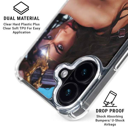 DC Comics Wonder Woman Battle Ready Poster iPhone 16 Plus Clear Case