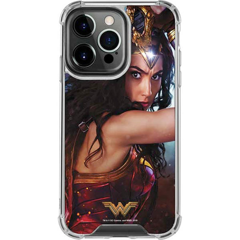 DC Comics Wonder Woman Battle Ready Poster iPhone 16 Pro Clear Case