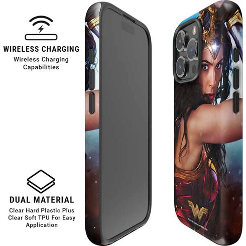 DC Comics Wonder Woman Battle Ready Poster iPhone 16 Pro Magsafe Impact Case