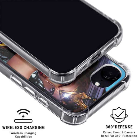 DC Comics Wonder Woman Battle Ready Poster iPhone 16e Clear Case