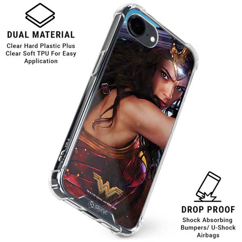 DC Comics Wonder Woman Battle Ready Poster iPhone 16e Clear Case