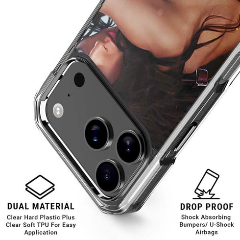 DC Comics Wonder Woman Battle Ready Poster iPhone 18 Pro Clear Case