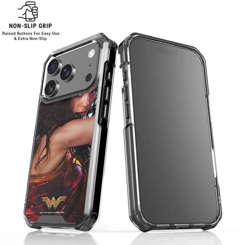 DC Comics Wonder Woman Battle Ready Poster iPhone 18 Pro Clear Case