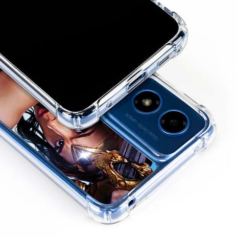 DC Comics Wonder Woman Battle Ready Poster Moto G Play 4G (2024) Clear Case