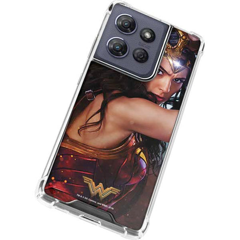 DC Comics Wonder Woman Battle Ready Poster Moto G Play 5G (2025) Clear Case