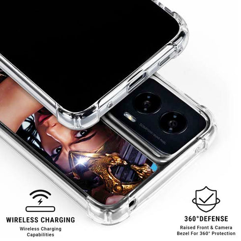 DC Comics Wonder Woman Battle Ready Poster Moto G Power 5G (2024) Clear Case