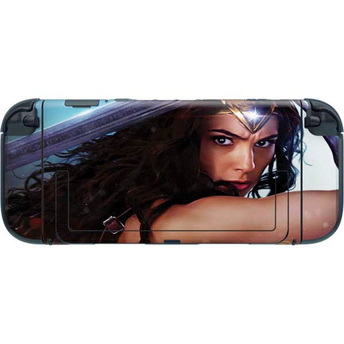 DC Comics Wonder Woman Battle Ready Poster Nintendo Switch 2 (2025) with Joy-Con Skin