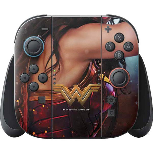 DC Comics Wonder Woman Battle Ready Poster Nintendo Switch 2 (2025) Joy-Con Controller Skin