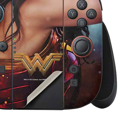 DC Comics Wonder Woman Battle Ready Poster Nintendo Switch 2 (2025) Joy-Con Controller Skin