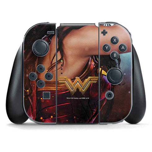 DC Comics Wonder Woman Battle Ready Poster Nintendo Switch (2017-2021) Joy-Con Controller Skin