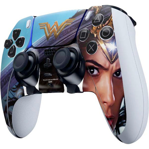 DC Comics Wonder Woman Battle Ready Poster PS5 DualSense Edge Pro Controller Skin