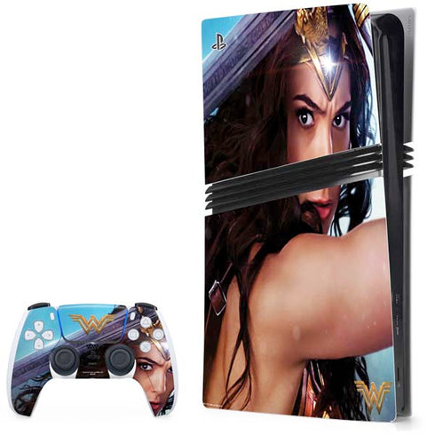 DC Comics Wonder Woman Battle Ready Poster PS5 Pro Bundle Skin