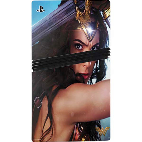 DC Comics Wonder Woman Battle Ready Poster PS5 Pro Disk Console Skin