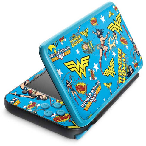 DC Comics Wonder Woman Action pose pattern Nintendo Skins
